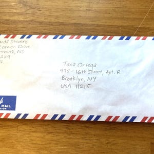 Carta de Amanda: una carta personal escrita a mano enviada por mí para ti.