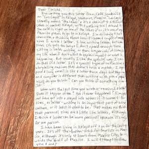 Letter from Amanda - a handwritten personal letter from me to you
