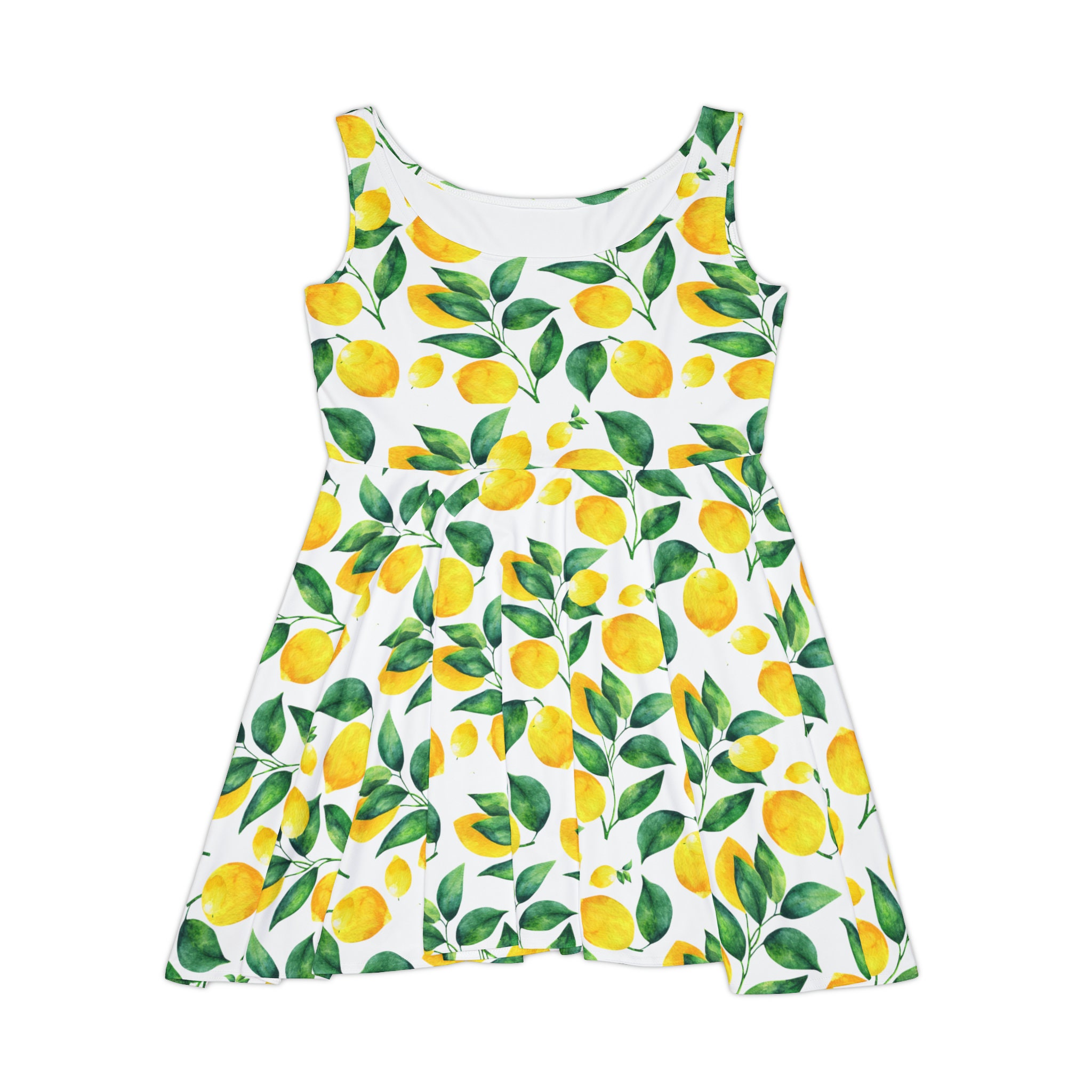 Citrus Chic Lemon Print Dress Effortlessly Stylish Etsy