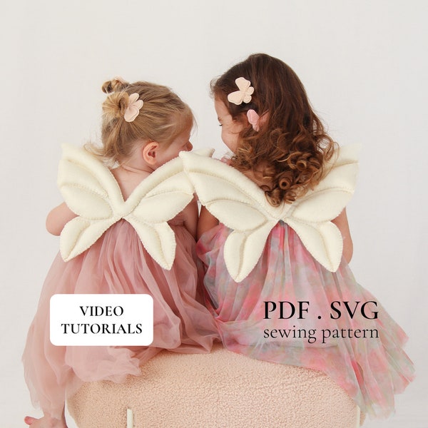 Fairy costume Sewing Pattern, Butterfly wings pdf pattern, Newborn Fairy Wings, Fairy Costume SVG pattern, Felt Fairy wings