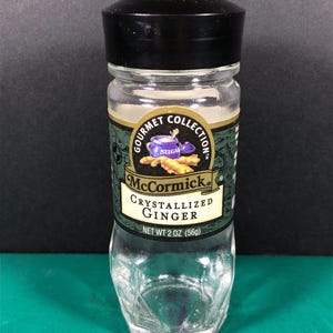 McCormick | Crystalized Ginger Vintage Spice Jar | Empty | Retro Kitchen Decor