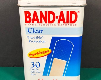 Band-Aid | Johnson & Johnson | Vintage Clear Bandages | Empty Tin