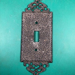 Light Switch Decorative Cover | Vintage | Metal | 1960s