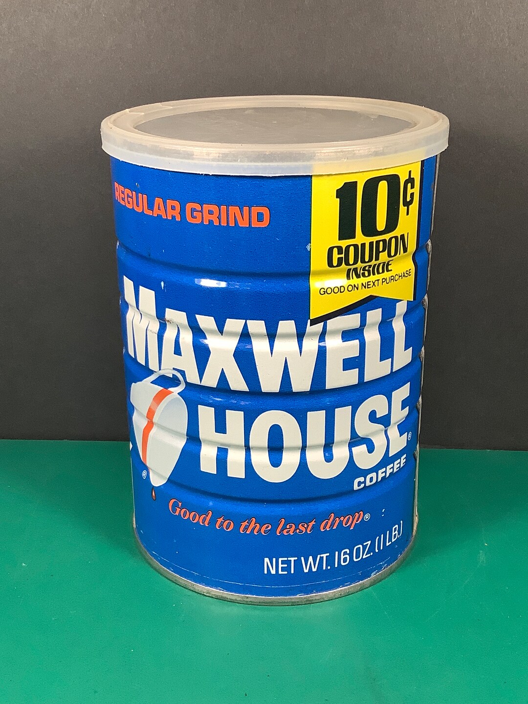 Maxwell House Vintage 1lb coupon Coffee Can With Lid Regular Grind Empty - Etsy