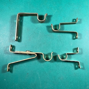 Curtain Rod Assorted Center Support Brackets | 4 Lot | Fit 3/8&quot; Rod | Vintage | Unbranded | 1960s