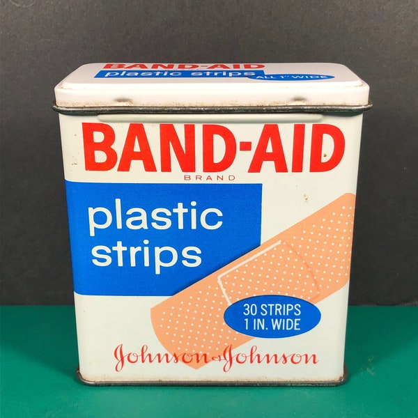 Band-Aid | Johnson & Johnson | Vintage Plastic Strips Bandages | Empty Tin | No UPC