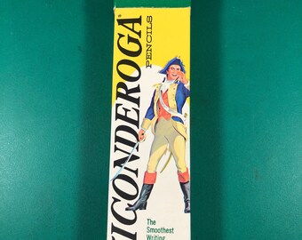 Dixon Ticonderoga | Crayons souples vintage No. 2 | 1388 | Boîte pleine | Non affûté | Fabriqué aux États-Unis