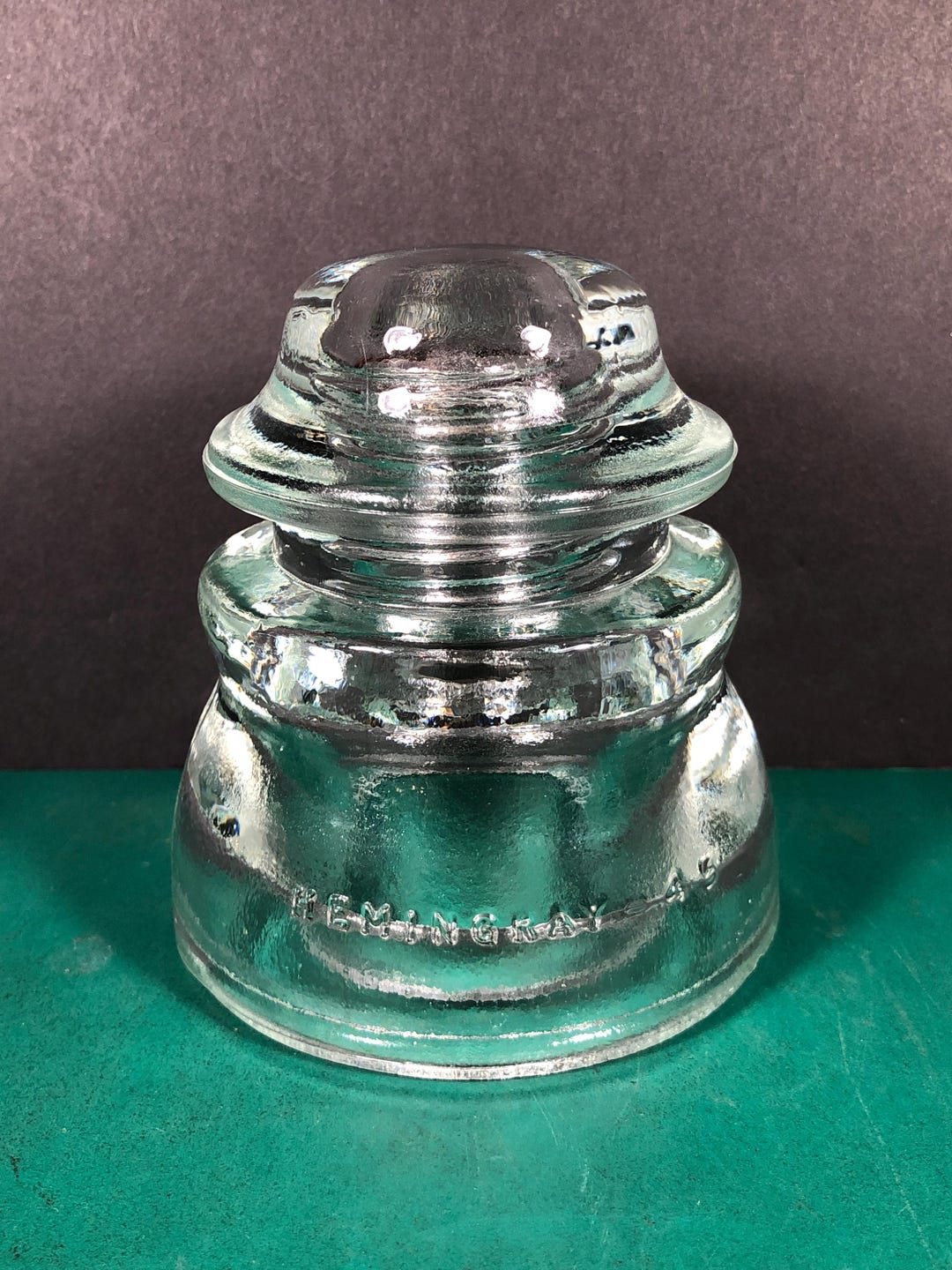 Glass Insulator | Hemingray - 45 | Vintage | Clear | 4