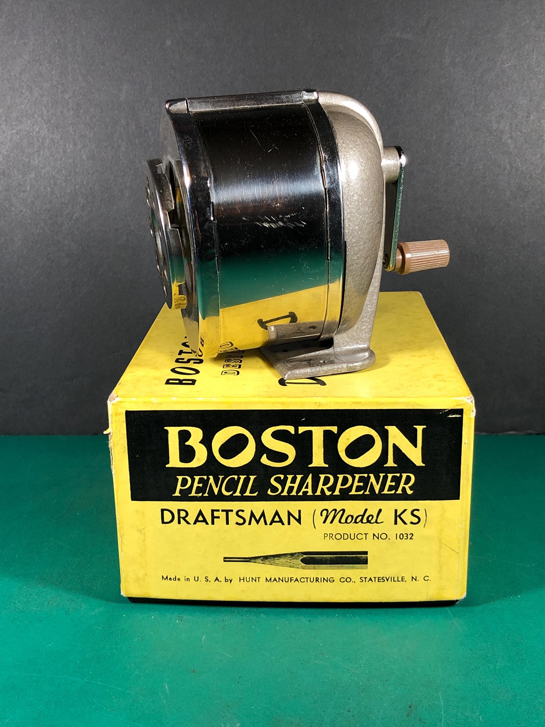 Boston Vintage Pencil Sharpener Model KS Eight Hole Manual Crank With Box Made in USA Etsy UK