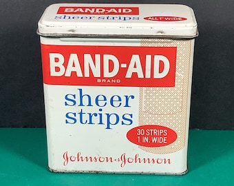 Plaster | Johnson & Johnson | Plastry Vintage Sheer Strips | Pusta puszka | Brak kodu UPC