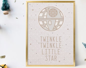 Death Star Kids Print | "Twinkle Twinkle" Nursery Art (Digital Download)