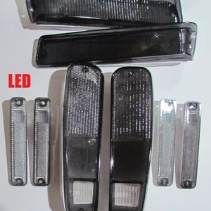 FORD LED SMOKE 78 79 set 8pcs Tail Light, Front & Side Marker Truck 1978 1979 / Led Cuartos Calaveras Ford Camioneta Pickup 78 79 1978 1979