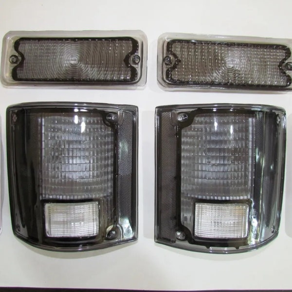 Chevrolet SMOKE Tail Lights, 2 Front & 6 Side Markers C10 Truck 1973 1974 1975 1976 1977 1978 1979 1980