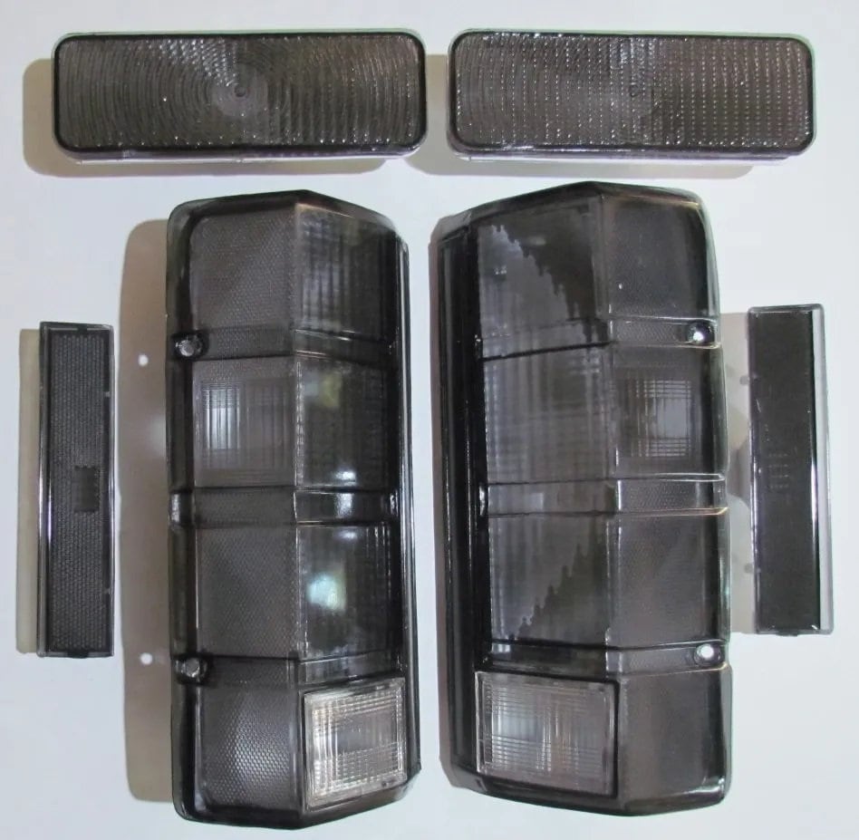 FORD Truck 6pcs SMOKE Set Tail Lights, Front & Side Markers 1980-1986 80 81 82 83 84 85 86 full size