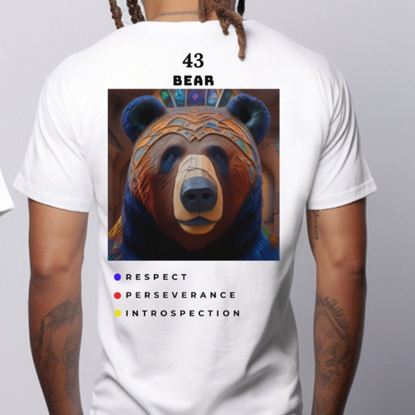 T-shirt Bear Gaudi Style | Unisex Art Tee for Animal Lovers | Unique Motivation Shirt | Gift Idea