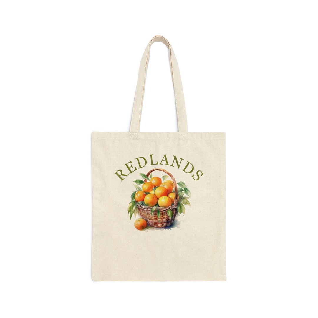 Canvas Tote, Citrus Tote, Citrus Grove, Tote Bag, Redlands, Orange Tote