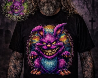 Camiseta de conejito de Pascua oscuro / Camiseta de Pascua de pesadilla / Camiseta gráfica de humor retorcido / Camiseta gótica de primavera / Regalo de conejo espeluznante / Camiseta de Pascua de terror