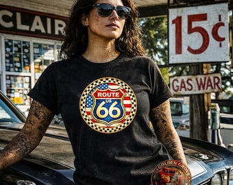 Camiseta Ruta 66 / Camiseta vintage Ruta 66 / Camiseta retro de viaje por carretera / Camiseta gráfica americana / Regalo para papá / Día del Padre / Ruta de las Madres