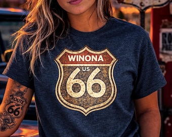Camiseta de la Ruta 66 de Winona / Camiseta de la Ruta 66 de Arizona / Regalo histórico de la Ruta 66 / Camiseta vintage de viaje por carretera / Camiseta de viaje por carretera de EE. UU. / Camiseta unisex