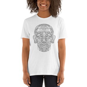 Collection Expressions : série THE FACE (modèle 3 sur 4)/ Cadeau pour lui/elle/Chemise graphique personnalisée/Psychédélique/Anniversaire/T-shirt en coton