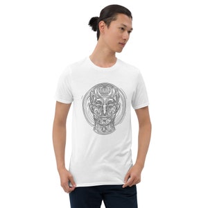Collection Expressions : série THE FACE (Design 1 sur 4)/Cadeau pour lui/Chemise graphique personnalisée/Psychédélique/Anniversaire/T-shirt en coton