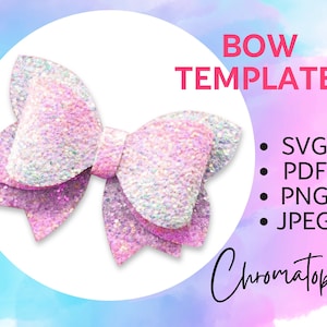 Charming Classic Bow Template SVG for Cricut Silhouette - DIY Hair Bows SVG Cut File - Hair bow svg files for cricut