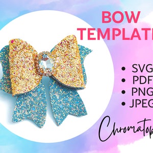 Charming Bow Template SVG, Bow PDF, Hair Bow Template, Cricut Bow svg, Bow Template for Cricut, DIY Bow Cut File