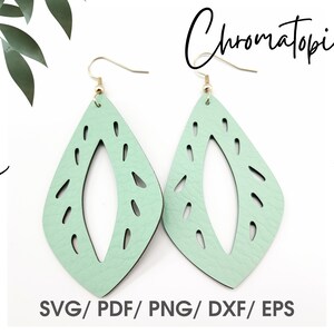 Geometric earring templates with Patterns Faux leather earring svg - SVG cut file - Dangle Earrings template for Cricut or Silhouette