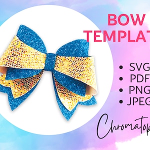 Bow Template SVG, Bow PDF, Hair Bow Template, Cricut Bow svg, Bow Template for Cricut, DIY Bow Cut File