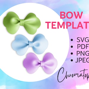 Simple Bow Pattern - Bow Template SVG for Cricut and other cutting machines - DIY Hair Bows SVG Cut File