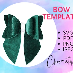 Festive Bow Template SVG, Bow PDF, Hair Bow Template, Cricut Bow svg, Bow Template for Cricut, DIY Bow Cut File