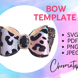 Cute Bow Template SVG for Cricut Silhouette or Glowforge - DIY Hair Bows SVG Cut File