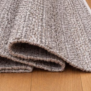 Chunky Boho Rug Handwoven Chunky Wool Rug: Braided Brown & Grey, Boho Farmhouse Style ...