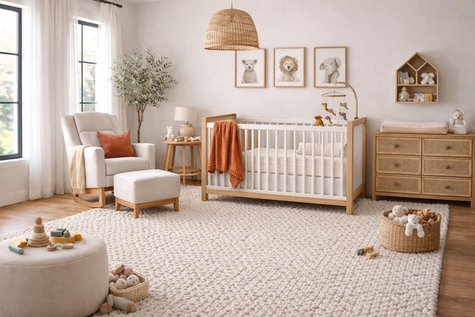 Pebble White Rug Handwoven Chunky Wool Rug | Natural White Pebble Loop Pile, 12x15 Boho ...
