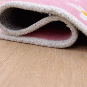 Pink Flower Rug-Kids Nursery Decor-Playroom rug Daisy pink image 4