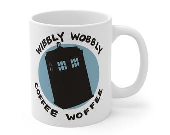 Doctor Who TARDIS Kaffeebecher, Wibbly Wabbly, Geeky Geschenk