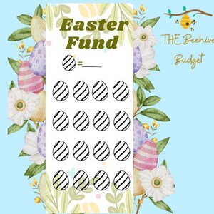 Digital Easter Saving Fund. budget, Debt free, A6 Binder