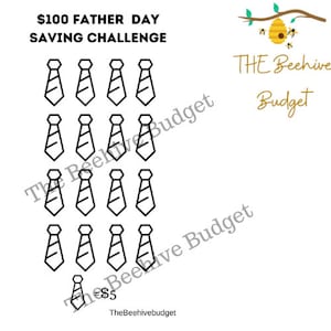 A6 Father day 100 dollar saving challenge/ Printable/ Digital Print/ Cash Stuffing/ Binder/Envelope/