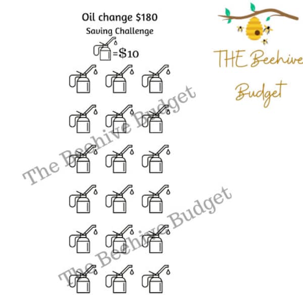 A6 Oil Change Saving Challenge/A6 cash envelope.binder.wallet/ sinking fund/ cash stuffing/ envelope system/ printable