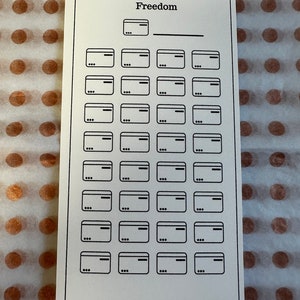 Carte de crédit A6 Saving challenge/A6 cash enveloppe.wallet.binder/ cash stuffing/ sans dette/ fonds d'amortissement