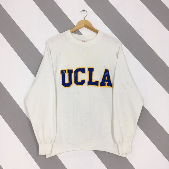 Vintage Distressed University of California Los Angeles Sweatshirt Large UCLA Embroidery Spell Out Crewneck UCLA Bruins Sweater Size L Etsy UK