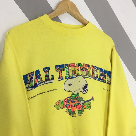 Vintage Snoopy Peanuts Ski Val Thorens Sweatshirt… - image 3