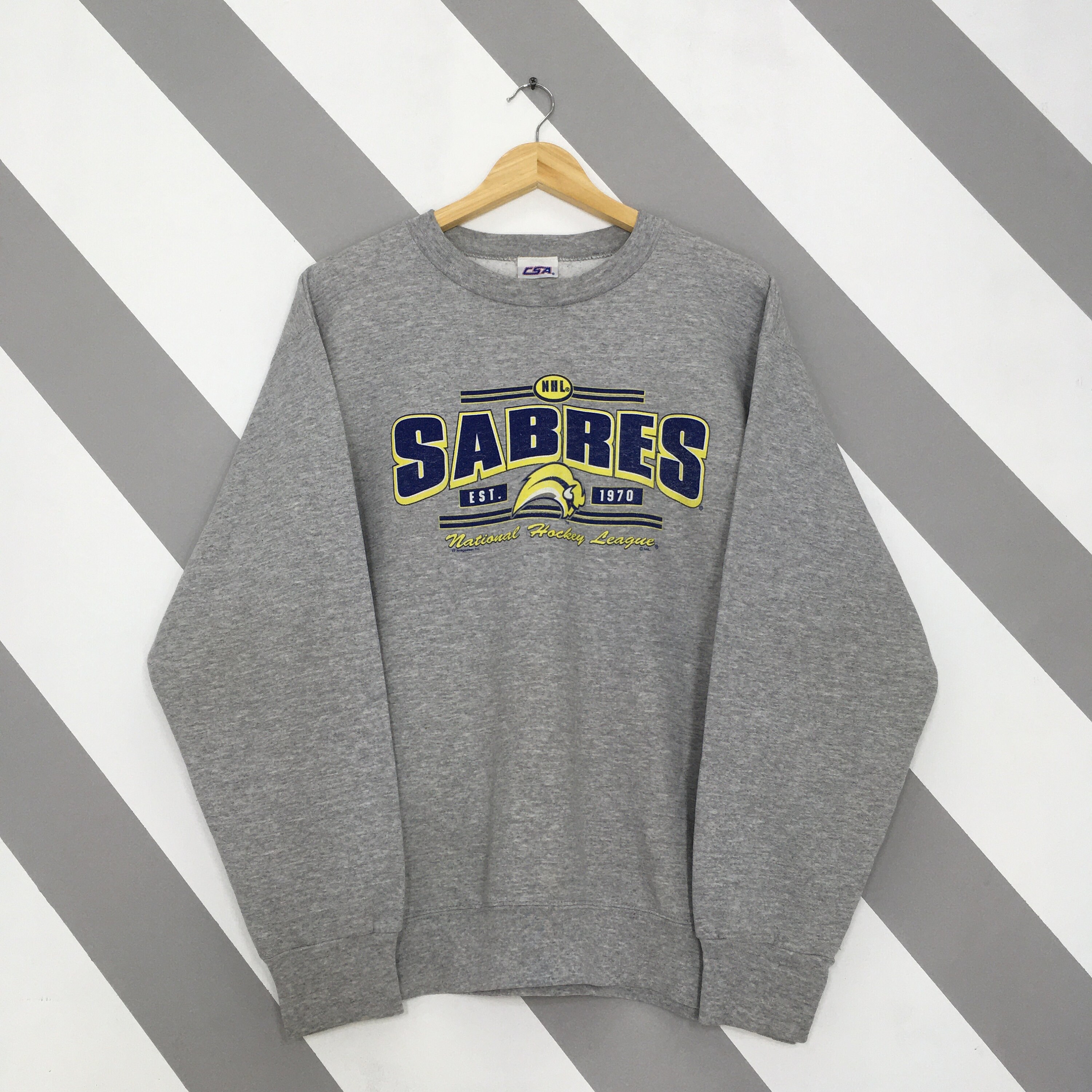 Vintage Buffalo Sabres Sweatshirt by CCM Sabres Slug Logo Hockey Sweater  Medium