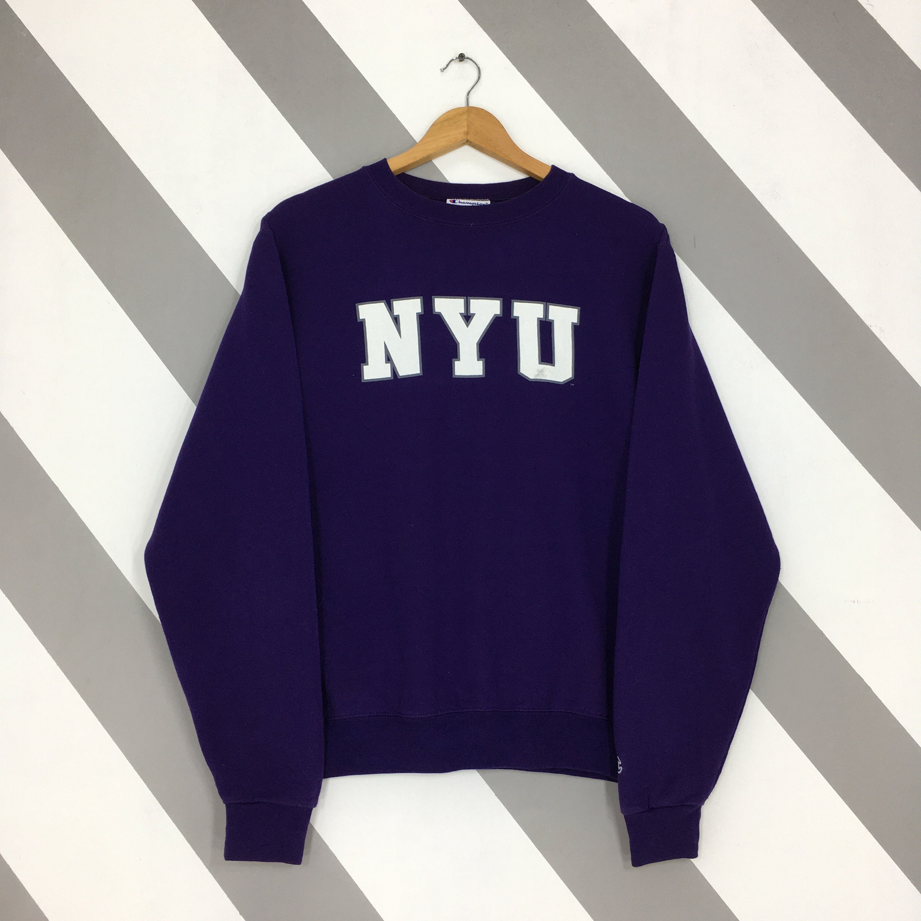 Vintage Y2K Champion New York University Sweatshirt Small NYU Spell Out Printed Crewneck NYU Violets Basketball Ncaa Sweater Size S Etsy Australia
