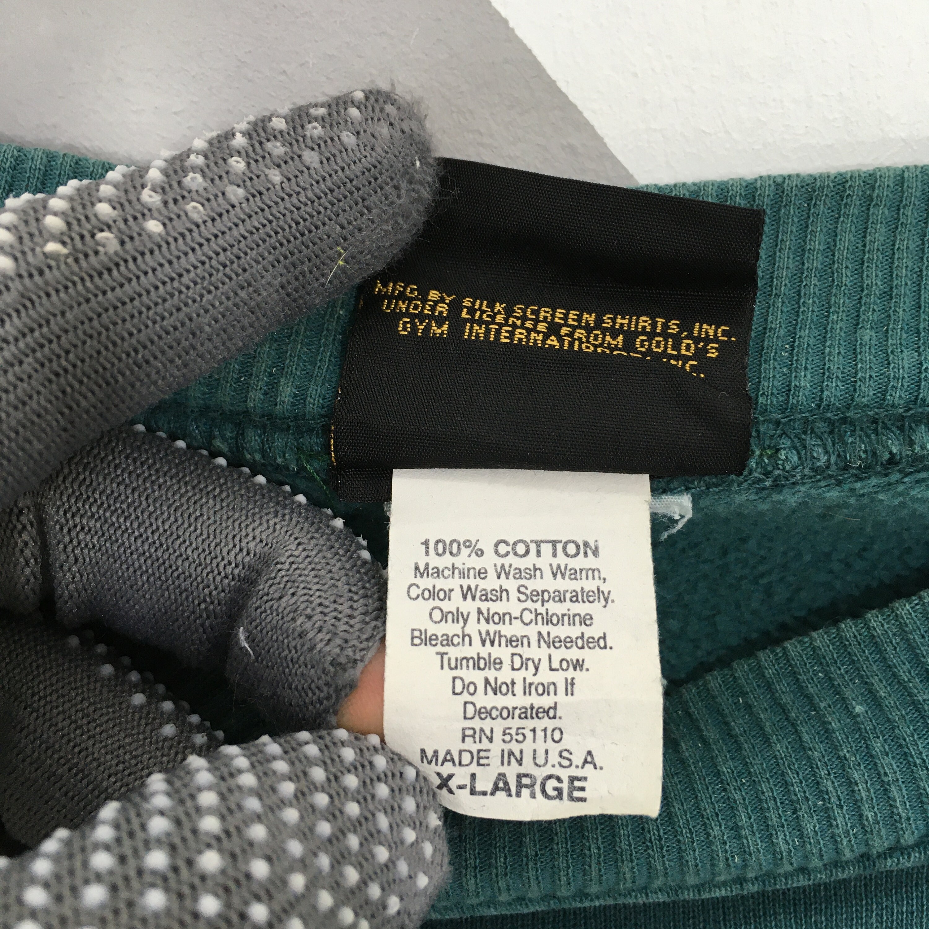 Sweat Gold's Gym Vintage 1989 - Gris Taille L - Coupe Ajustée, Sans Manches