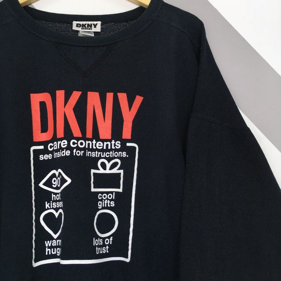 Vintage 90s Dkny Jeans Usa Boxy Sweatshirt Large … - image 2