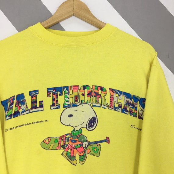 Vintage Snoopy Peanuts Ski Val Thorens Sweatshirt… - image 2