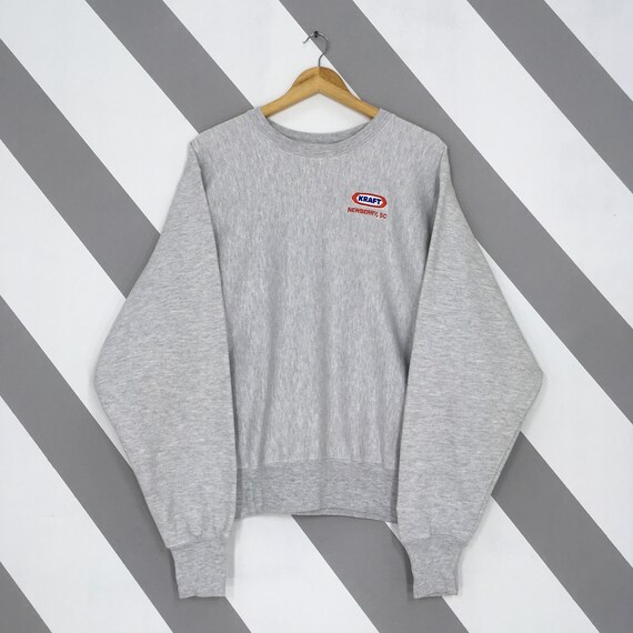 Vintage Champion Reverse Weave Boxy Sweatshirt Medium Champion Kraft Heinz newberry Embroidered Crewneck Champion Usa Gray Sweater Size M Etsy UK