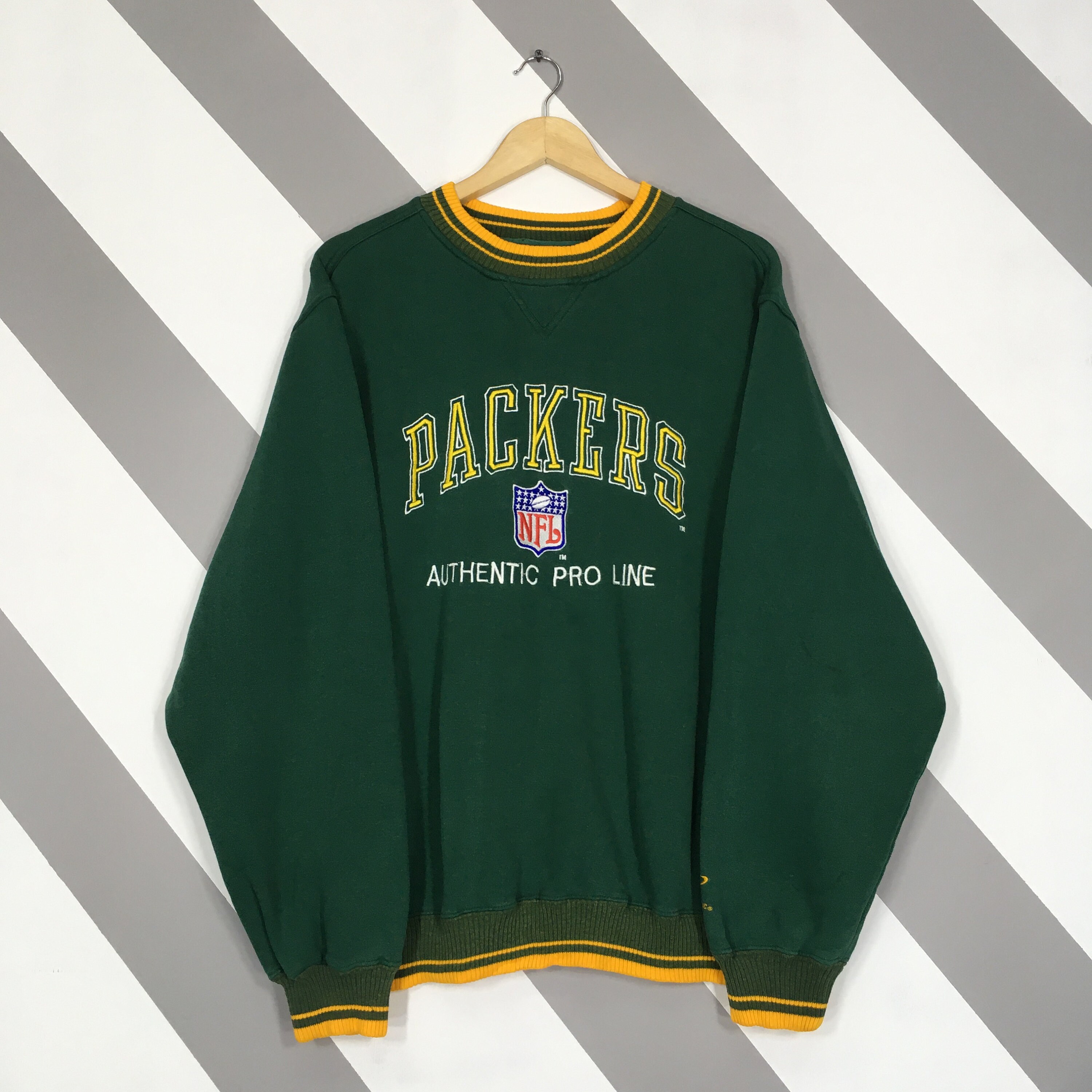 Vintage NFL Green Bay Packers Spellout Sweater Gold (XL) – Chop