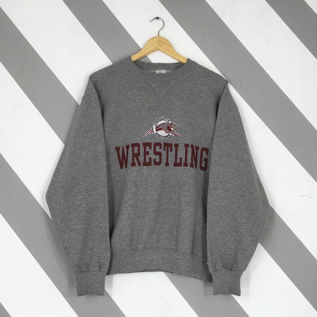 Vintage University of Indianapolis Gray Sweatshirt Large Uindy Wrestling Spell Out Crewneck Indianapolis University Ncaa Sweater Size L Etsy